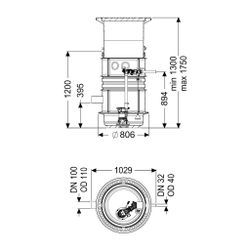 Kessel Pumpstation Aquapump Medium Tronic GTF 600, 1300-1750mm, Klasse D... KESSEL-825821D 4026092045282 (Abb. 1)