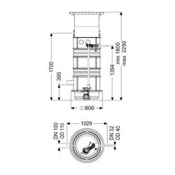 Kessel Pumpstation Aquapump Medium Mono GTF 600, 1800-2250mm, Klasse D... KESSEL-825830D 4026092045305 (Abb. 1)