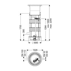 Kessel Pumpstation Aquapump Medium Tronic GTF 600, 1800-2250mm, Klasse D... KESSEL-825831D 4026092045329 (Abb. 1)