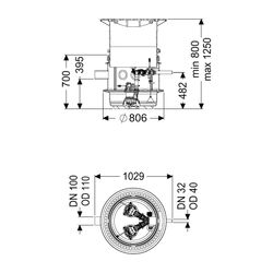 Kessel Pumpstation Aquapump Medium Duo GTF 1200, 800-1250mm, Klasse B... KESSEL-826811B 4026092045336 (Abb. 1)