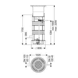 Kessel Pumpstation Aquapump Medium Duo GTF 1200, 1800-2250mm, Klasse D... KESSEL-826831D 4026092045688 (Abb. 1)