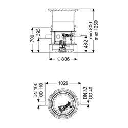 Kessel Pumpstation Aquapump Medium Mono GTF 1200, 800-1250mm, Klasse D... KESSEL-827810D 4026092045701 (Abb. 1)