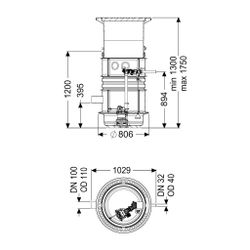 Kessel Pumpstation Aquapump Medium Tronic GTF 1200, 1300-1750mm, Klasse D... KESSEL-827821D 4026092045763 (Abb. 1)