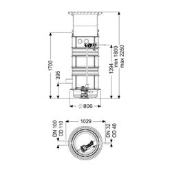 Kessel Pumpstation Aquapump Medium Mono GTF 1200, 1800-2250mm, Klasse D... KESSEL-827830D 4026092045787 (Abb. 1)