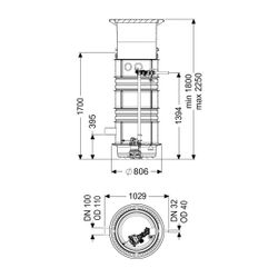 Kessel Pumpstation Aquapump Medium Tronic GTF 1200, 1800-2250mm, Klasse D... KESSEL-827831D 4026092045800 (Abb. 1)