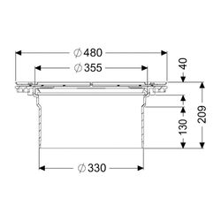 Kessel Verlängerungsstück vertiefter Einbau mit Flansch/Gegenflansch... KESSEL-830073 4026092076880 (Abb. 1)