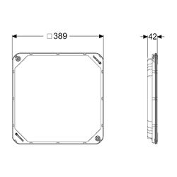 Kessel Abdeckplatte befliesbar 384x384mm Tagwasserdicht... KESSEL-83052 4026092002810 (Abb. 1)