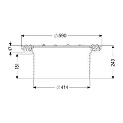 Kessel Verlängerungsstück Höhe 234mm mit Flansch und Gegenflansch... KESSEL-83073 4026092070062 (Abb. 1)