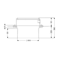 Kessel Verlängerungsstück Höhe 360mm mit mittigem Flansch... KESSEL-83075 4026092069141 (Abb. 1)