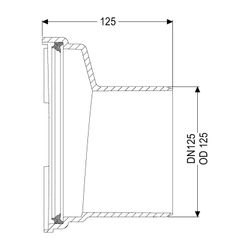 Kessel Spitzende DN 125 mit Dichtung... KESSEL-83082 4026092048344 (Abb. 1)