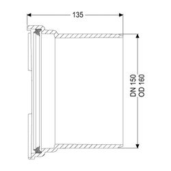 Kessel Spitzende DN 150 mit Dichtung... KESSEL-83083 4026092048351 (Abb. 1)