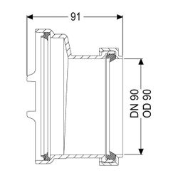 Kessel Muffe DN 90, 83091... KESSEL-83091 4026092076934 (Abb. 1)