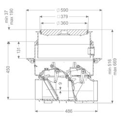 Kessel Rohbaukit Staufix FKA, 516-669mm, Kunststoff, Schwarz... KESSEL-84000S-RBK 4026092097106 (Abb. 1)