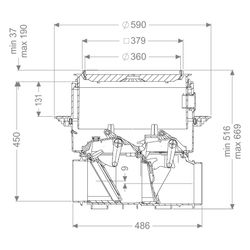 Kessel Rohbaukit Staufix FKA, 516-669mm, Kunststoff, befliesbar... KESSEL-84000X-RBK 4026092097090 (Abb. 1)