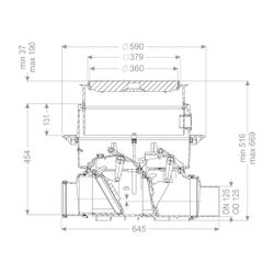 Kessel Rückstauautomat Staufix FKA DN 125 Bodenplatte, Schwarz... KESSEL-84125S 4026092046388 (Abb. 1)