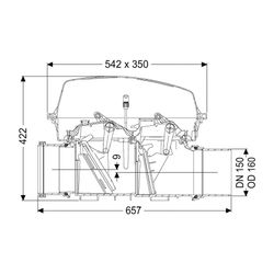 Kessel Rückstauautomat Staufix FKA DN 150, freiliegend... KESSEL-84150 4026092046357 (Abb. 1)