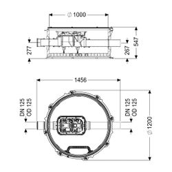 Kessel Rückstau-Technikmodul Controlfix DN 125 mit geschlossenem Durchgangsgerinne... KESSEL-851251 4026092079379 (Abb. 1)