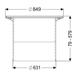 Kessel Aufsatzstück LW 600, 79-579mm, für Abdeckungen aus Betonguss, Kunststoff, Schwarz... KESSEL-860154 4026092102503 (Abb. 1)
