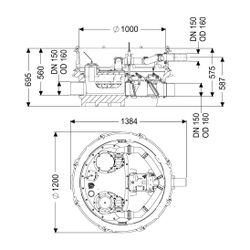 Kessel Rückstauhebeanlage Ecolift XL Mono 1 motorisierte Klappe SPF 3000-S3... KESSEL-8741008 4026092068250 (Abb. 1)