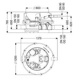 Kessel Rückstauhebeanlage Ecolift XL Mono SPF 1400-S3, 28m3/h, max. Förderhöhe 7,5m, ni... KESSEL-8741040 4026092070499 (Abb. 1)