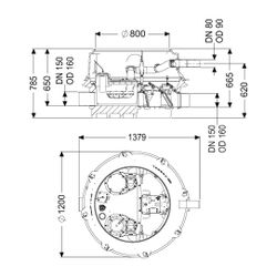 Kessel Rückstauhebeanlage Ecolift XL Mono 1 motorisierte Klappe SPF 1400-S3, Konus... KESSEL-8741044 4026092070536 (Abb. 1)