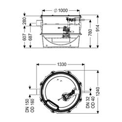 Kessel Pumpstation Aquapump XL Mono GTF 1200-S3, Schwimmer... KESSEL-8743009 4026092075647 (Abb. 1)