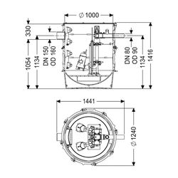 Kessel Pumpstation Aquapump XL Duo GTF 1400-S1, 31m3/h 10,5m, Kunststoff, Schwarz... KESSEL-8743034 4026092078990 (Abb. 1)