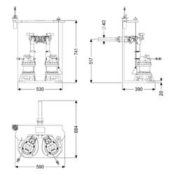 Kessel Pumpen-Einbausatz Retrofit M Duo GTF 1200, 15,5 m3/h, Kunststoff... KESSEL-8744004 4026092103340 (Abb. 1)