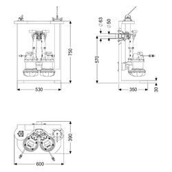 Kessel Pumpen-Einbausatz Retrofit M Duo GTF 1250, 20m3/h 11m, Kunststoff, 8744006... KESSEL-8744006 4026092103364 (Abb. 1)
