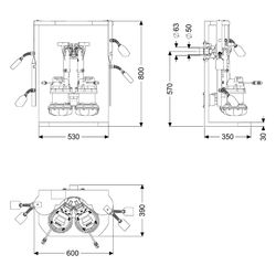 Kessel Pumpen-Einbausatz Retrofit M Duo, 20m3/h, 11m, DN 50... KESSEL-8744007 4026092103371 (Abb. 1)