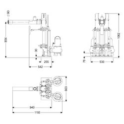 Kessel Pumpen-Einbausatz Retrofit L Duo GTF 1600, 400V, 49m3/h, 9,3m, DN 90, Pegelsonde... KESSEL-8744022 4026092103524 (Abb. 1)