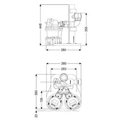 Kessel Pumpen-Einbausatz Retrofit S Duo, GTF 1000-S1, 448x380x403mm, Kunststoff... KESSEL-8744051 4026092109489 (Abb. 1)