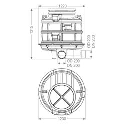 Kessel Standardschacht GT LW1000, DN 200, 1.070mm, links, Polyethylen... KESSEL-881060 4026092024119 (Abb. 1)