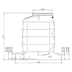Kessel Standardschacht GT LW1000, 1.570mm, DN 150/200, Polyethylen... KESSEL-881500 4026092024140 (Abb. 1)
