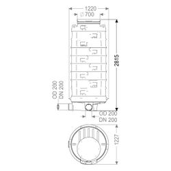 Kessel Standardschacht GT LW1000, DN 200, 2.570mm, Polyethylen... KESSEL-882570 4026092024546 (Abb. 1)