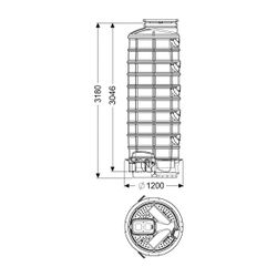 Kessel Rückstauschacht LW 1000 Zulauf DN 150, Auslauf DN 150, 3180mm... KESSEL-883005-DN150 4026092071311 (Abb. 1)