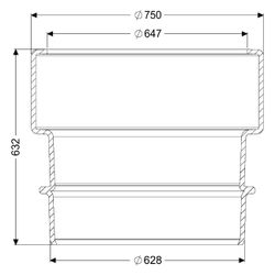 Kessel Verlängerungsstück für LW 600, 500mm, 917460... KESSEL-917460 4026092073285 (Abb. 1)
