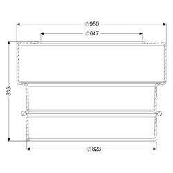 Kessel Verlängerungsstück für Behälter, Durchmesser 800mm Durchmesser 600mm Aufstock... KESSEL-917480-600 4026092111048 (Abb. 1)