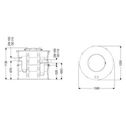Kessel Fettabscheider EasyClean Modular free NS 1 Standard, 3-teilig, TS... KESSEL-93001-R2-TS 4026092103982 (Abb. 1)