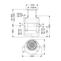 Kessel Fettabscheider EasyClean ground NS 2 Direct, 800-1.200mm, Klasse A/B, rech... KESSEL-93002.120B-DR 4026092095102 (Abb. 1)