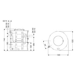 Kessel Fettabscheider EasyClean Modular free NS 3 Direct, 3-teilig, TS... KESSEL-93003-D1-R2-TS 4026092104040 (Abb. 1)
