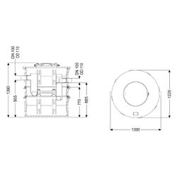 Kessel Fettabscheider EasyClean Modular free NS 3 Standard, 3-teilig, TS... KESSEL-93003-R2-TS 4026092104002 (Abb. 1)
