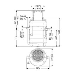 Kessel Fettabscheider EasyClean ground NS 4 Direct, 800-1.200mm, Klasse D, rechts... KESSEL-93004.120D-DR 4026092095003 (Abb. 1)