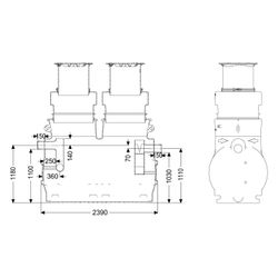 Kessel Fettabscheider EasyClean ground NS 7 Standard, 1.120-1.740mm, Klasse D... KESSEL-93007/170D 4026092073315 (Abb. 1)