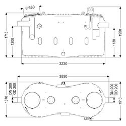 Kessel Fettabscheider EasyClean free NS 20, Direct, links, 1.950x1.490x3.530mm, PE... KESSEL-93020-01-D-L 4026092105214 (Abb. 1)