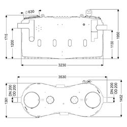 Kessel Fettabscheider EasyClean free NS 20, DN 200, 3.530x1.730x1.950mm, Kunststoff,... KESSEL-93020-01-R 4026092105245 (Abb. 1)
