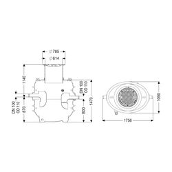 Kessel Fettabscheider EasyClean ground NS 1 Direct, 900-1.190mm, Klasse D, rechts... KESSEL-95010-120D-DR 4026092100707 (Abb. 1)