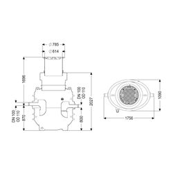 Kessel Fettabscheider EasyClean ground NS 1 Direct, 1.040-1.740mm, Klasse A/B, re... KESSEL-95010-170B-DR 4026092100783 (Abb. 1)