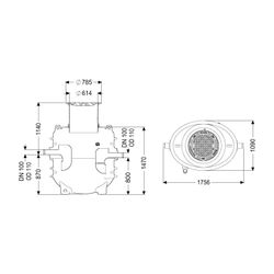 Kessel Fettabscheider EasyClean ground NS 2 Direct, 690-1.190mm, Klasse A/B, rech... KESSEL-95020-120B-DR 4026092100639 (Abb. 1)