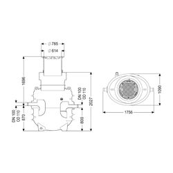 Kessel Fettabscheider EasyClean ground NS 2 Direct, 1.190-1.740mm, Klasse D, link... KESSEL-95020-170D-DL 4026092101193 (Abb. 1)